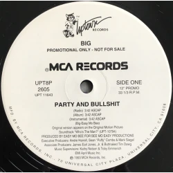 BIG - Party And Bullshit, 12", Promo