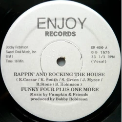 Funky Four Plus One More - Rappin' And Rocking The House, 12", Misprint, Reissue