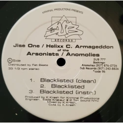 Arsonists / Anomolies / El Battalion - Blacklisted / MC Squared, 12"