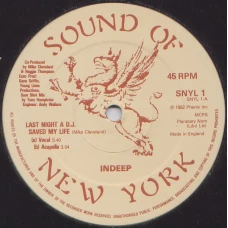 Indeep - Last Night A D.J. Saved My Life, 12"