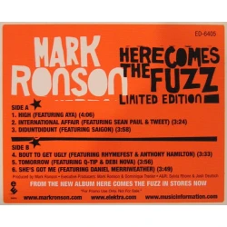 Mark Ronson - Here Comes The Fuzz, 12", Promo, Sampler