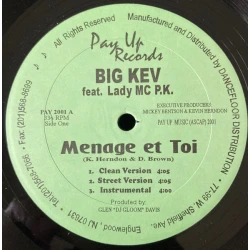 Big Kev Feat. Lady MC P.K. - Menage Et Toi / Do Something, 12"